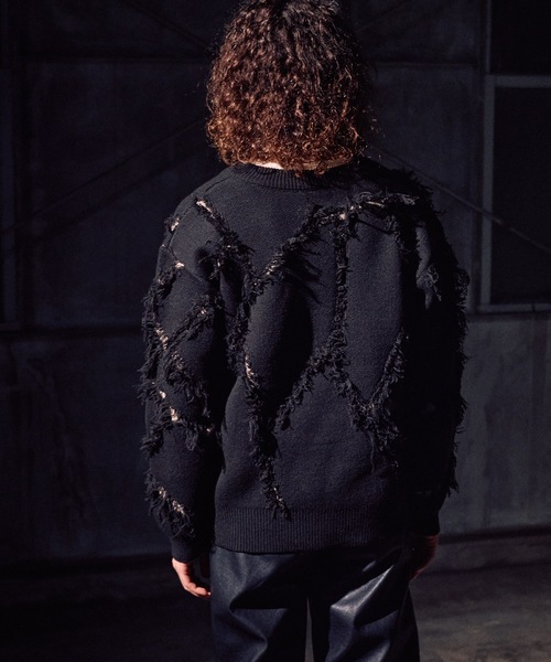 Casper John（キャスパージョン） セーター ニット Slash crash knit