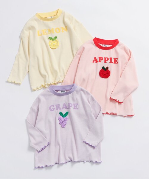 BREEZE（ブリーズ） tシャツ 「ジュニア対応」フルーツぷっくりロンT