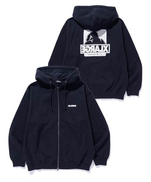 パーカー XLARGE - BACKSIDE SLANTED OG ZIP HOODED SWEATSHIR XLARGE パーカー BACKSIDE OG W-ZIP HOODED SWEAT SHIRT メンズ