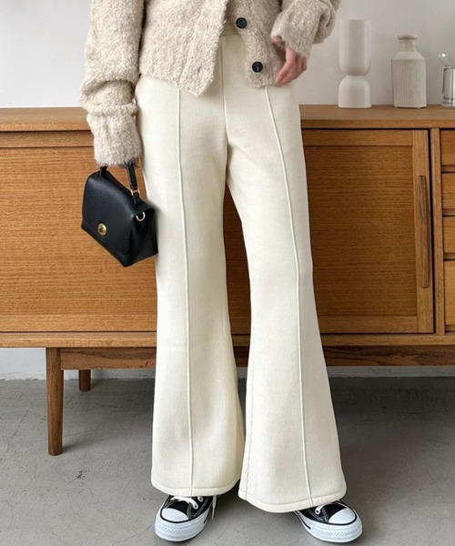 Eclat one パンツ 「Eclat one」コーデュロイ 裏フリース ボンディング