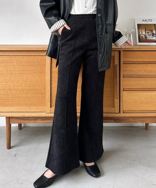 Eclat one パンツ 「Eclat one」コーデュロイ 裏フリース ボンディング