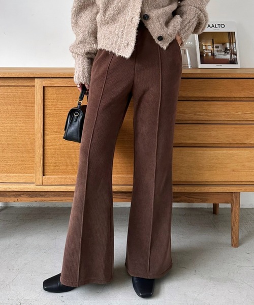 Eclat one パンツ 「Eclat one」コーデュロイ 裏フリース ボンディング