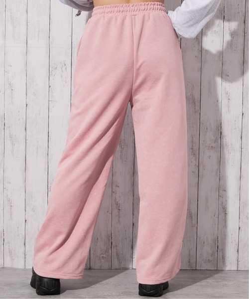 スウェットパンツ ジャージ 「きらめくラメ刺繍×リラックスシルエット