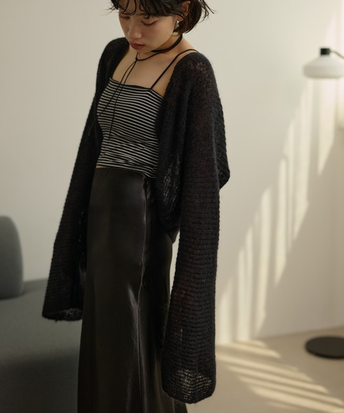 カーディガン loose knit bolero cardigan /ルーズショートボレロ