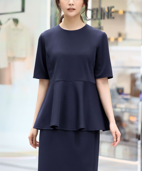 「Flolia」 セットアップ 2L ネイビー レディース_画像2