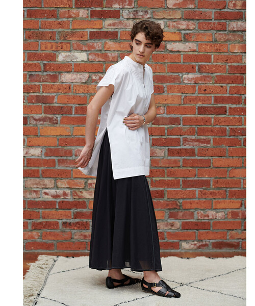 「Bshop」 「INDIA INDUSTRY」半袖ブラウス 1 グリーン レディース_画像2