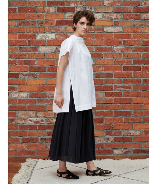 「Bshop」 「INDIA INDUSTRY」半袖ブラウス 1 グリーン レディース_画像3