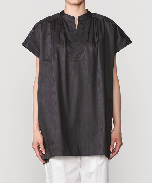 「Bshop」 「INDIA INDUSTRY」半袖ブラウス 1 グリーン レディース_画像6