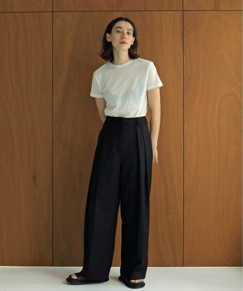 「anuke」 半袖Tシャツ FREE ホワイト レディース_画像3