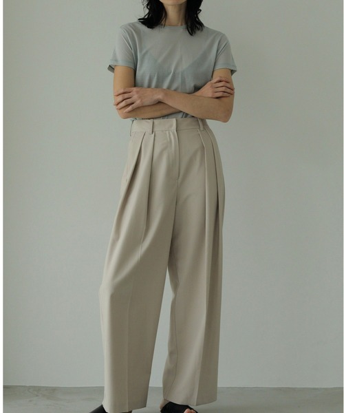 「anuke」 半袖Tシャツ FREE ホワイト レディース_画像4