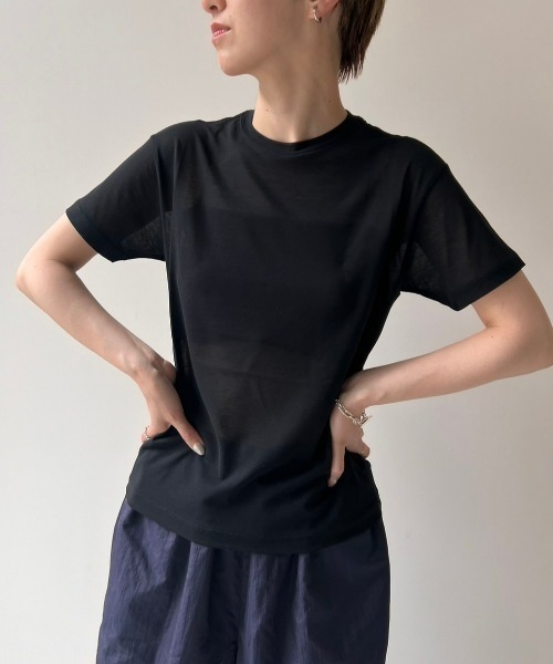 「anuke」 半袖Tシャツ FREE ホワイト レディース_画像7