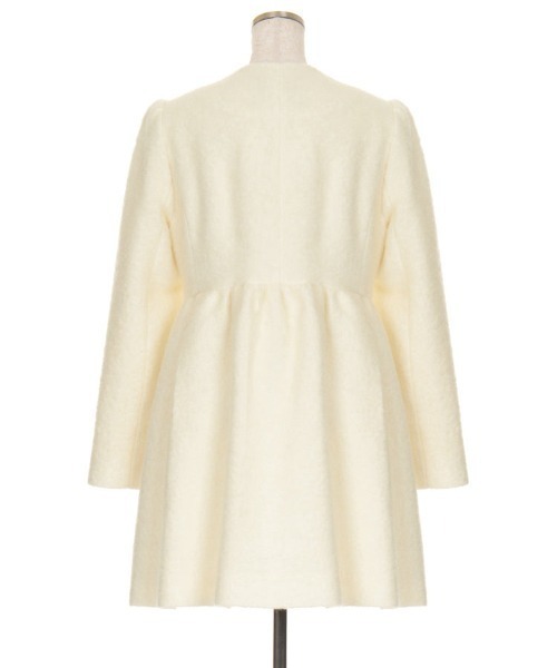 Chesty（チェスティ） ノーカラーコート コート モヘアビジューコート