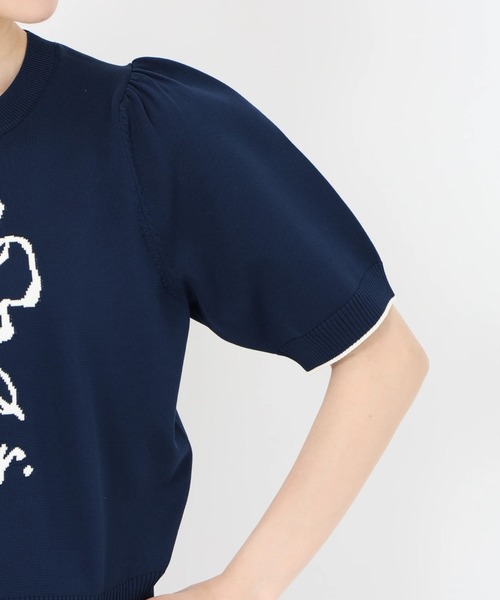 「UNIVERVAL MUSE」 半袖ニット 2 オフホワイト レディース_画像5