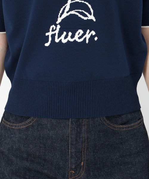 「UNIVERVAL MUSE」 半袖ニット 2 オフホワイト レディース_画像6