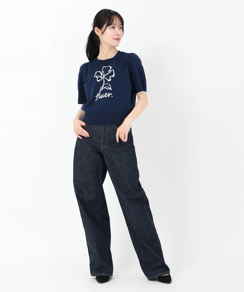 「UNIVERVAL MUSE」 半袖ニット 2 オフホワイト レディース_画像7