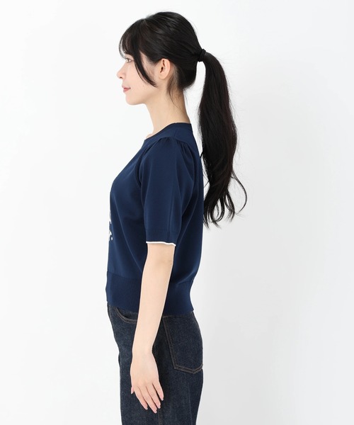 「UNIVERVAL MUSE」 半袖ニット 2 オフホワイト レディース_画像9