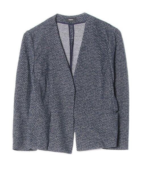 【未近：Theory】高機能ジャージー ジャケット「L：ネイビーツイード」 未近：Theory】高機能ジャージー ジャケット「L：ネイビーツイード」