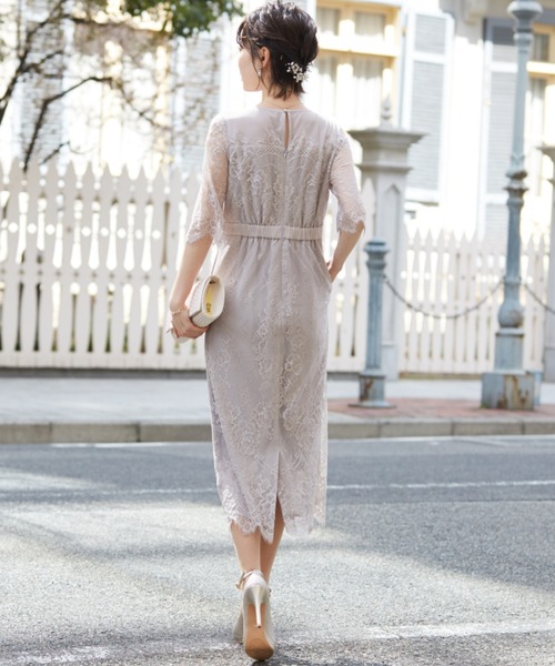 「Dorry Doll」 半袖ワンピース 38 グレー系その他 レディース_画像4