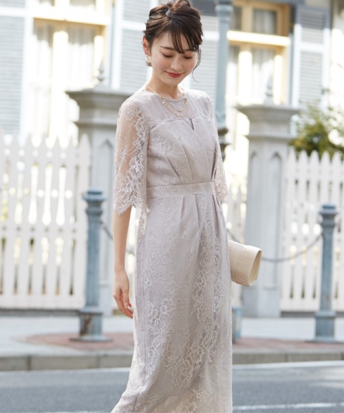 「Dorry Doll」 半袖ワンピース 38 グレー系その他 レディース_画像5