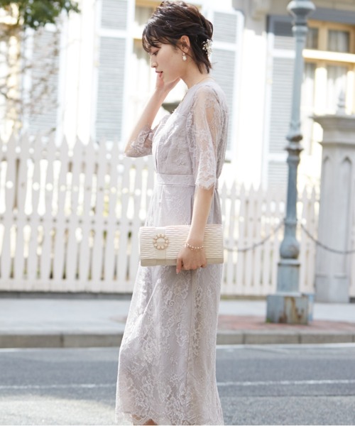 「Dorry Doll」 半袖ワンピース 38 グレー系その他 レディース_画像8