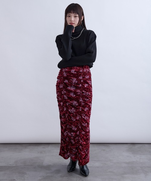 Ellno de Mavie（エルノデメヴィ） ロング スカート フラワー