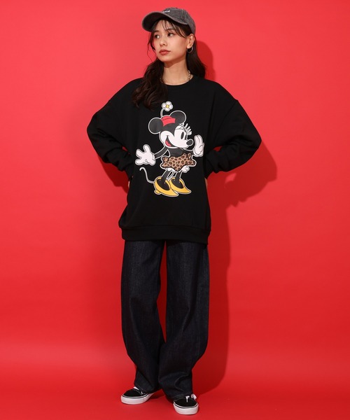 Disney（ディズニー） トレーナー スウェット 親子お揃い ヒョウ柄裏