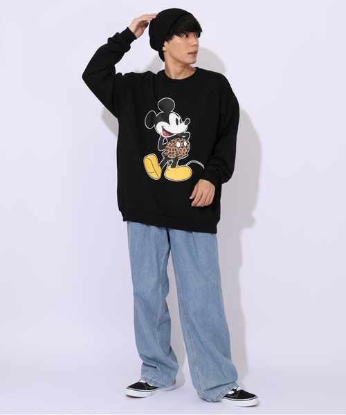 Disney（ディズニー） トレーナー スウェット 親子お揃い ヒョウ柄裏