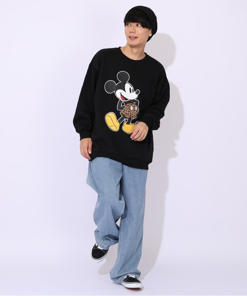 Disney（ディズニー） トレーナー スウェット 親子お揃い ヒョウ柄裏