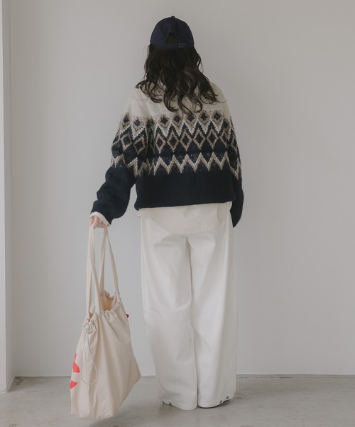 210nouve（トゥージュヌーヴ） ニット セーター ノルディック柄 ルーズ