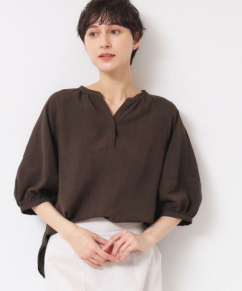「Dessin」 7分袖ブラウス 00 ブルー レディース_画像7