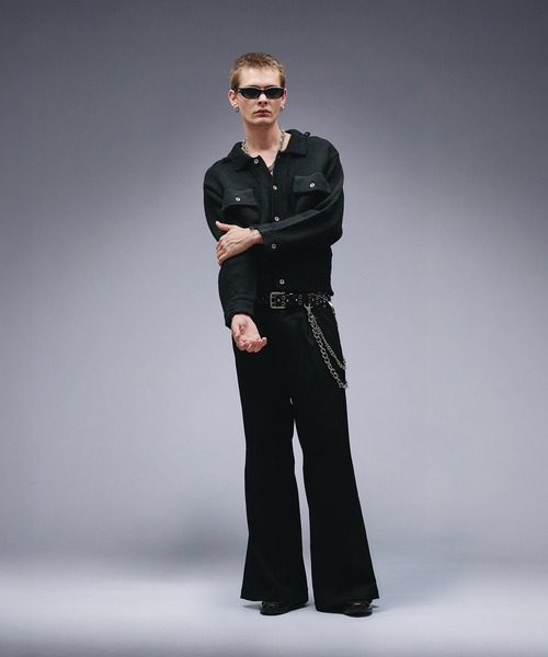 ANDER HUNK セーター ニット Dameged W-pocket Knit Jacket / ダメージ