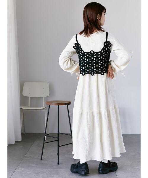 「ehka sopo」 ノースリーブワンピース F キナリ レディース_画像5