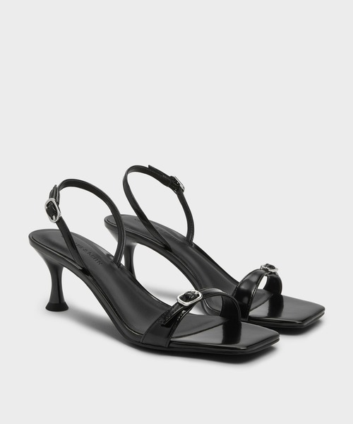 「CHARLES & KEITH」 ミュール 26.5cm ライトアッシュグレー レディース_画像3