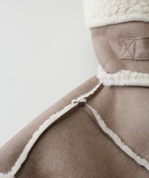 「SpRay」 「SpRay PREMIUM」ライダースジャケット FREE グレイッシュベージュ レディース_画像8