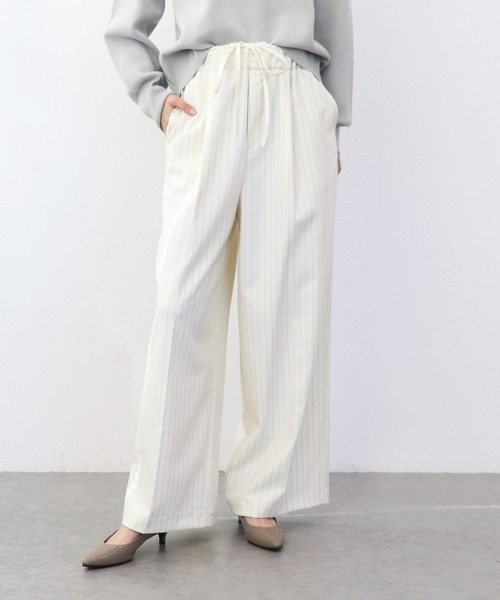Gajess ストライプ ワイドパンツ Gajess ストライプ ワイドパンツ Taylor Loose Pants | Gajess
