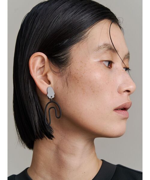 UN3D.（アンスリード） イヤリング ASYMMETRY PIPE EARRING