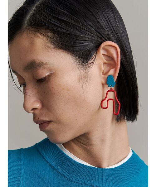 UN3D.（アンスリード） イヤリング ASYMMETRY PIPE EARRING