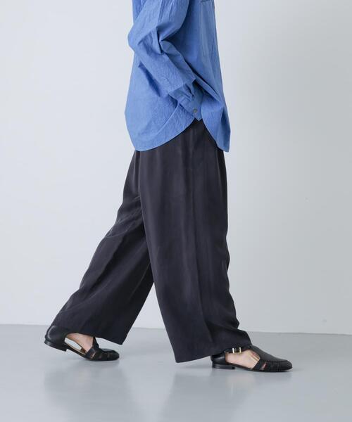 かぐれ　キュプラウォッシュドパンツ かぐれ パンツ キュプラストレートパンツ レディース : ZOZOTOWN Yahoo