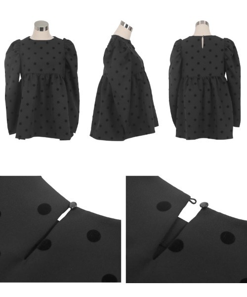 「KOBE LETTUCE」 長袖ワンピース M ブラック レディース_画像10