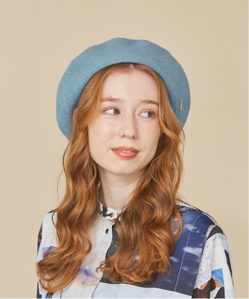 「kaorinomori」 ベレー帽 M/57.5cm ブラック レディース_画像6