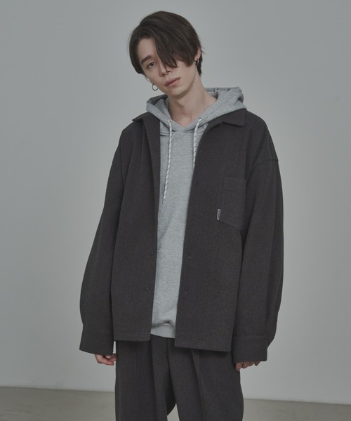 「ADAMASTE」 長袖シャツ SMALL ダークグレー メンズ_画像3