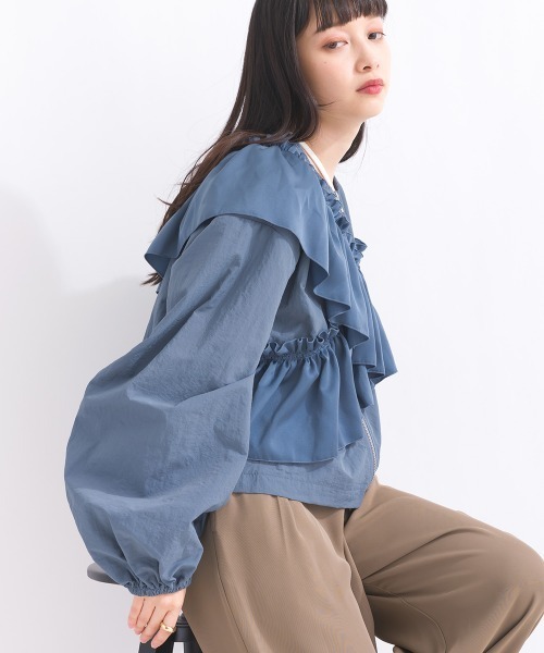 「terrace」 ブルゾン MEDIUM ブルーグレー レディース_画像7