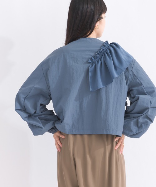 「terrace」 ブルゾン MEDIUM ブルーグレー レディース_画像9