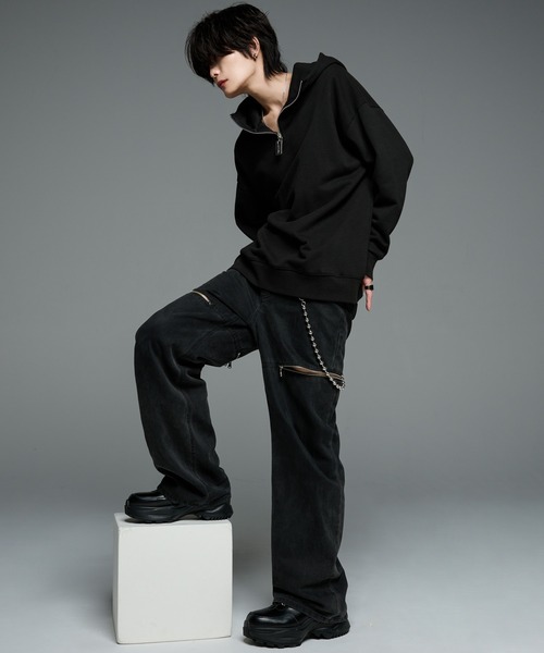 「ADRER」 プルオーバーパーカー LARGE グレー メンズ_画像8