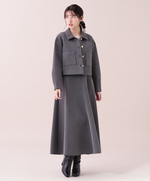 「JILL by JILL STUART」 ロングスカート SMALL チャコールグレー レディース_画像4