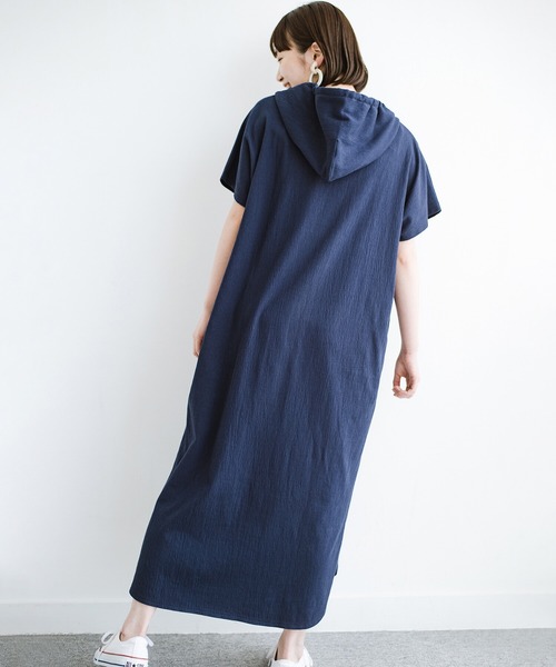 「haco!」 半袖ワンピース SMALL ネイビー レディース_画像4