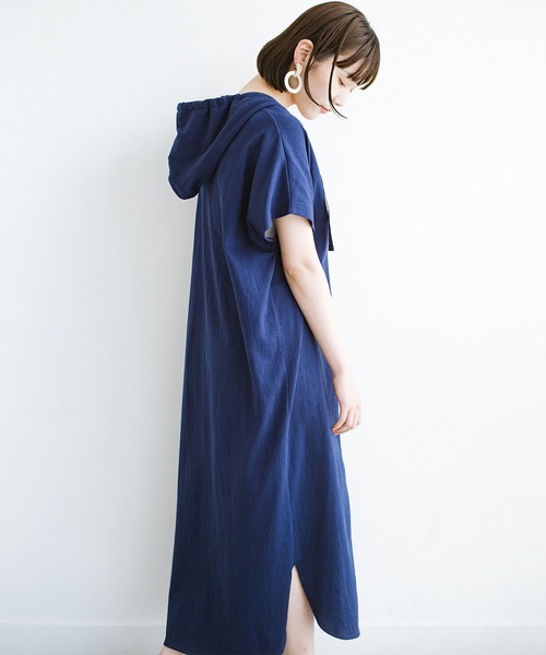 「haco!」 半袖ワンピース SMALL ネイビー レディース_画像5