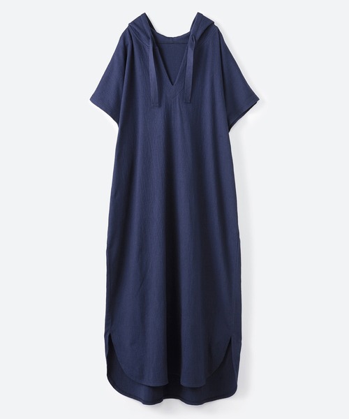 「haco!」 半袖ワンピース SMALL ネイビー レディース_画像7