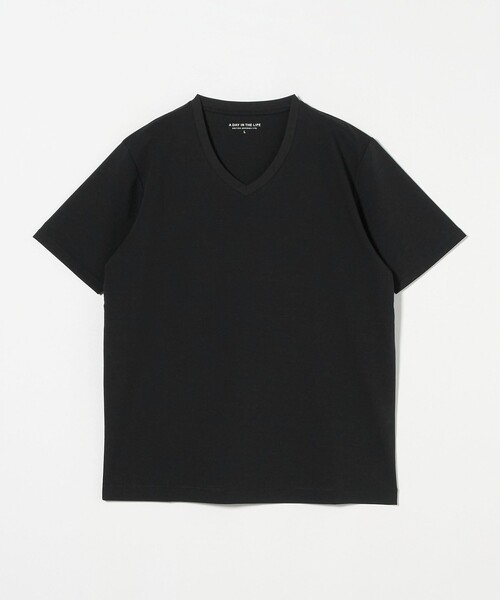 A DAY IN THE LIFE tシャツ シャイニー ポンチ Vネックカットソー「A 