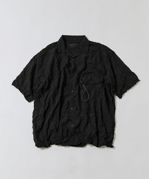 シャツ 「and wander/アンドワンダー」washer pleated open SS shirt メンズの画像